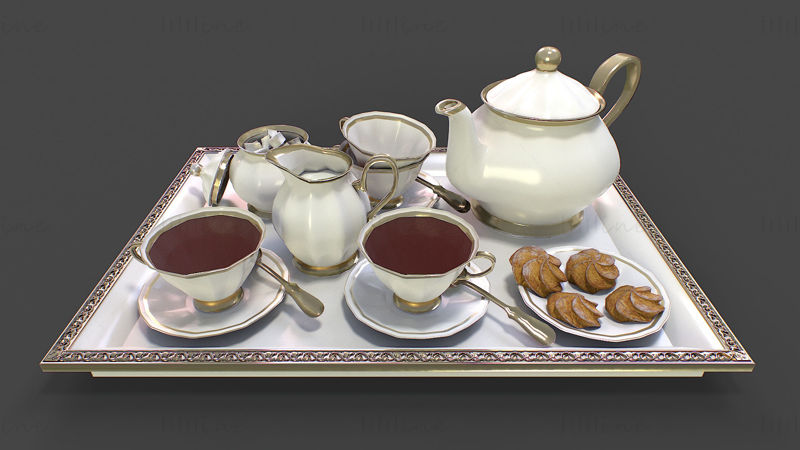 Чајни сет 3Д модел