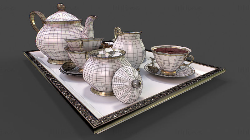Чайный сервиз 3D модель
