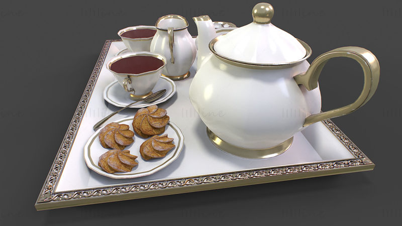 Set de ceai Model 3D