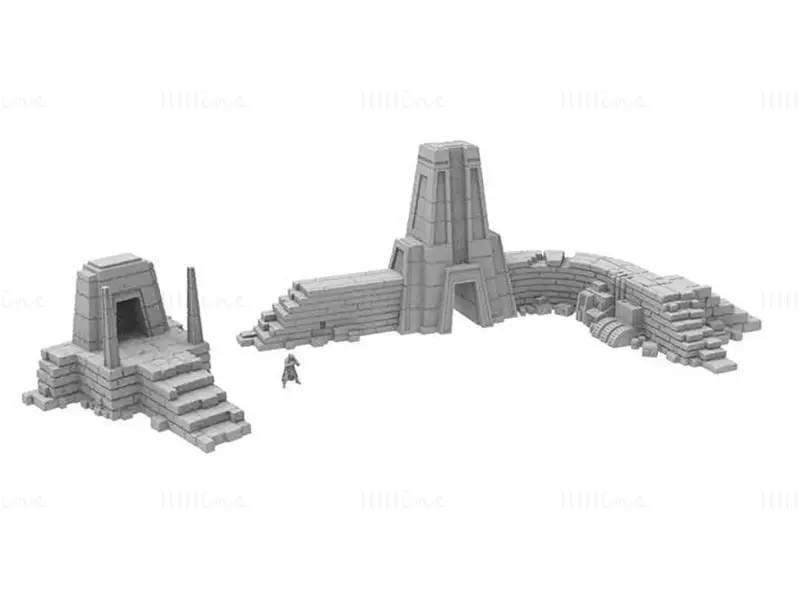 مدل پرینت سه بعدی Terrain Temple Ruins Bundle Figures