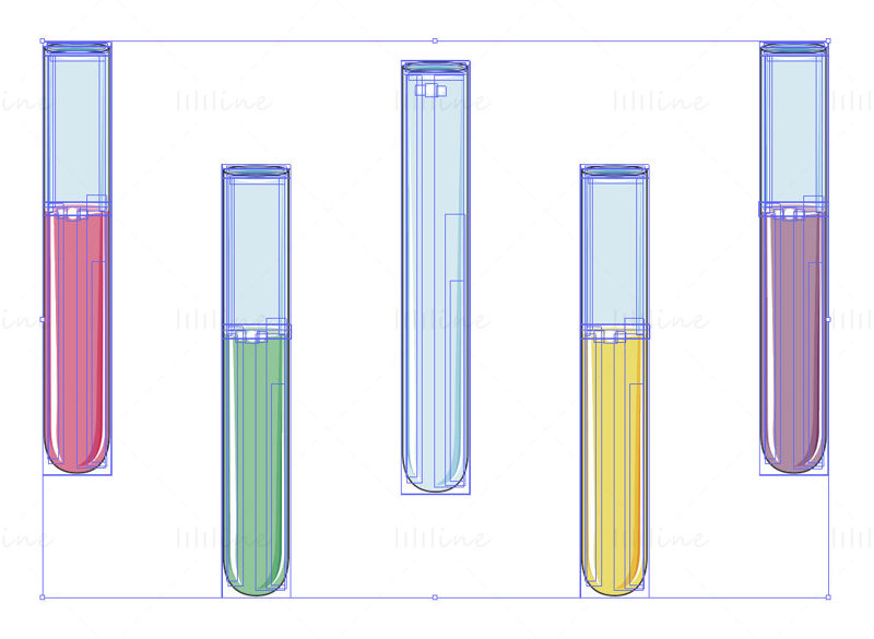 vector de tubos de ensayo