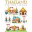 Thailand culture elements vector