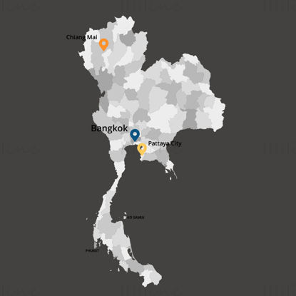 Thailand map vector