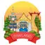 Thailand tourist attractions elements vector