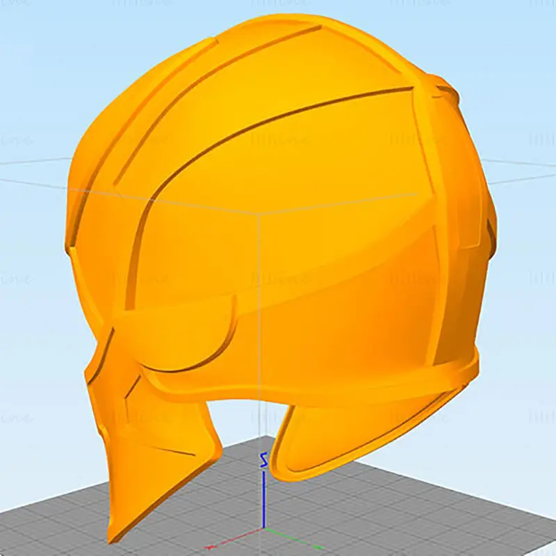 Modelo de impressão 3D de rosto e capacete de Thanos STL