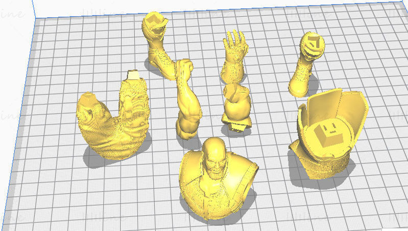 Thanos Marvel Statues 3Dモデル STL OJB FBXを印刷する準備ができました
