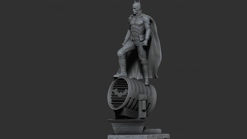Het Batman 2022 3D-model klaar om STL af te drukken