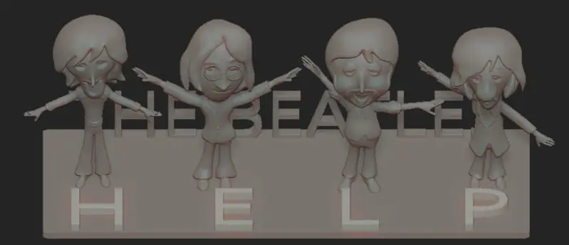 the Beatles help 3d printing model STL