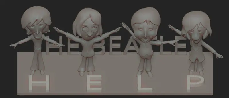 Los Beatles ayudan al modelo de impresión 3D STL