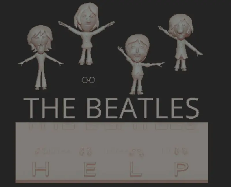 the Beatles help 3d printing model STL