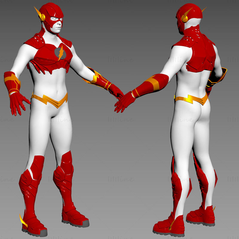 El traje de armadura de cuerpo completo Flash Modelo de impresión 3D usable STL