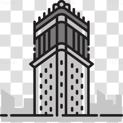 The Flatiron Building vector illustration