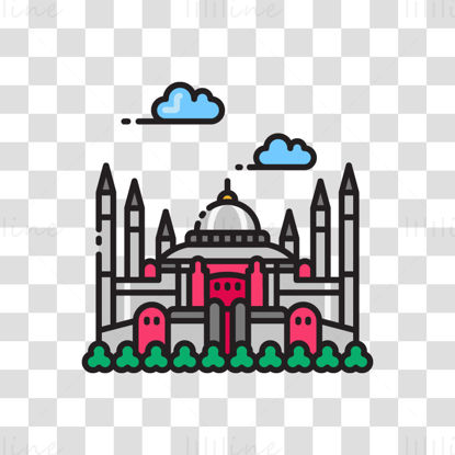 ilustrația vectorială a Hagia Sofia