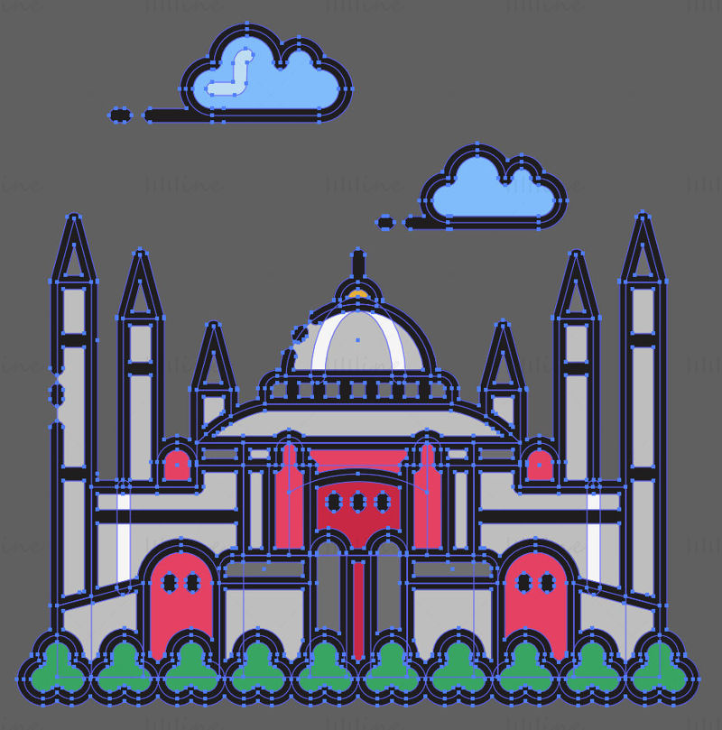 Hagia Sophia vektorillustrasjon