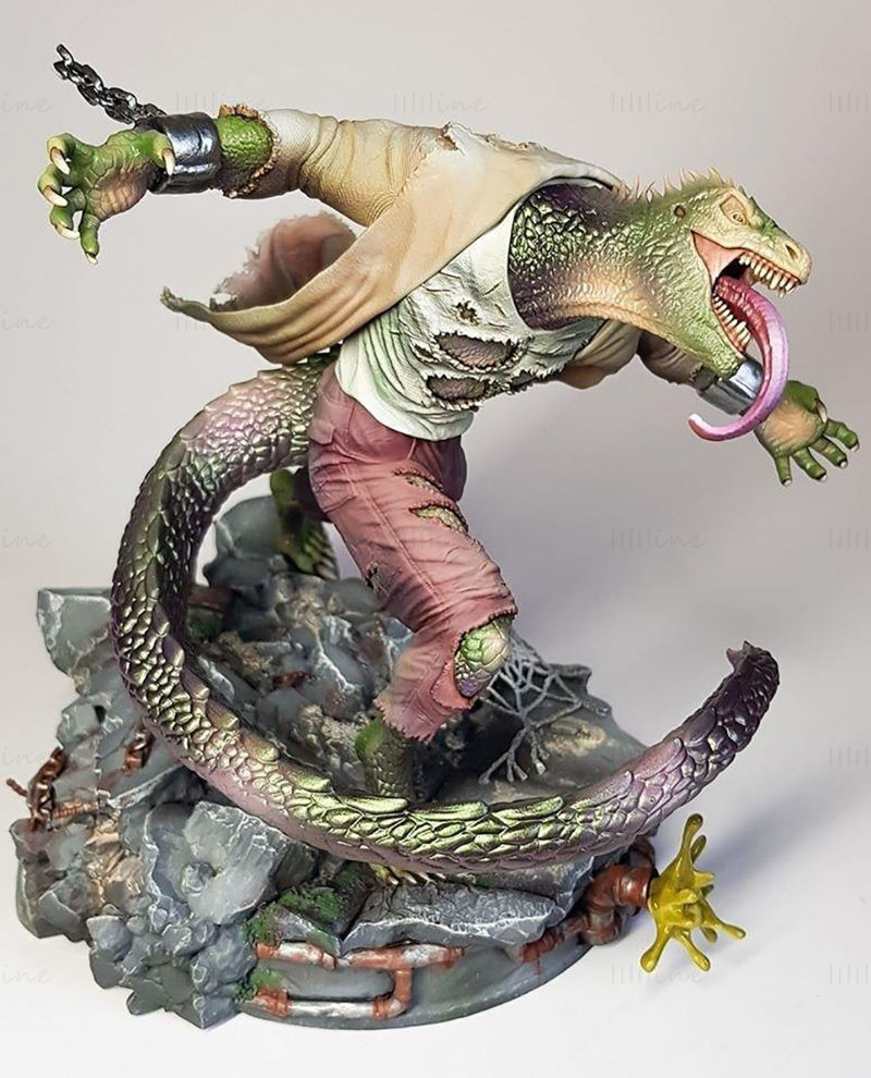 The Lizard (Washed) 3D Model Ready to Print STL