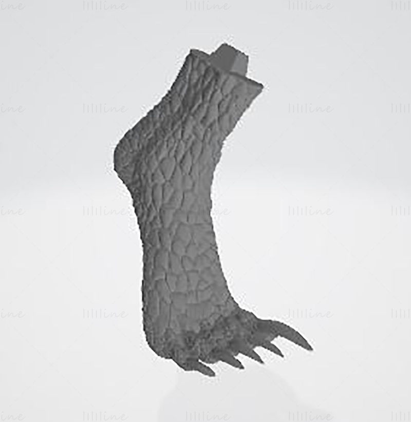 Het Lizard (gewassen) 3D-model klaar om STL af te drukken