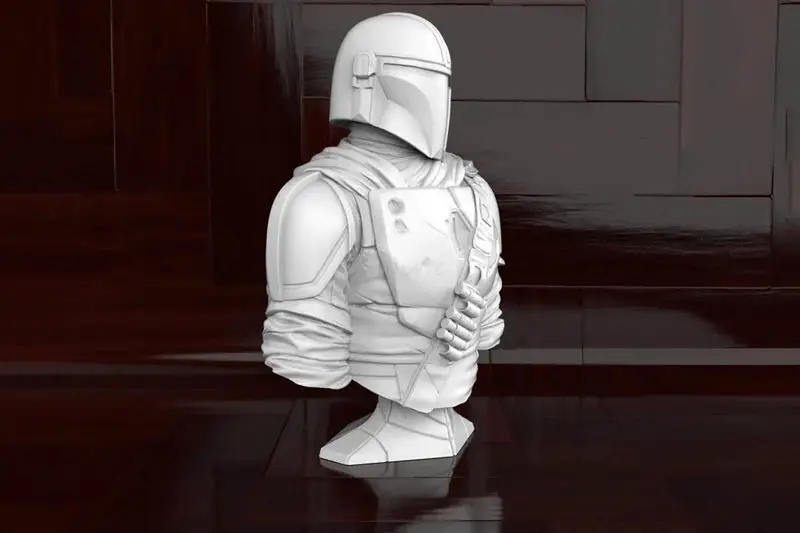 Busto Mandaloriano Estatuetas 3D Impressão Modelo STL