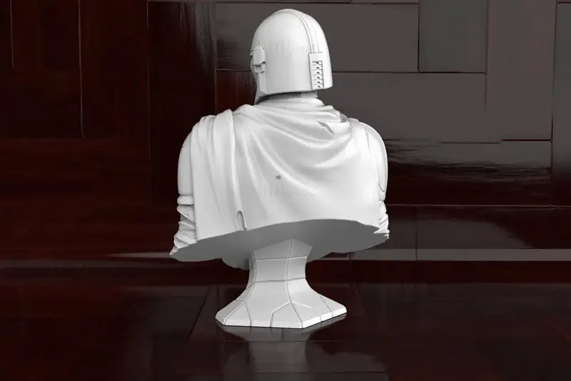 Busto Mandaloriano Estatuetas 3D Impressão Modelo STL