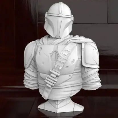 Figurinele Bustului Mandalorian 3D Print Model STL