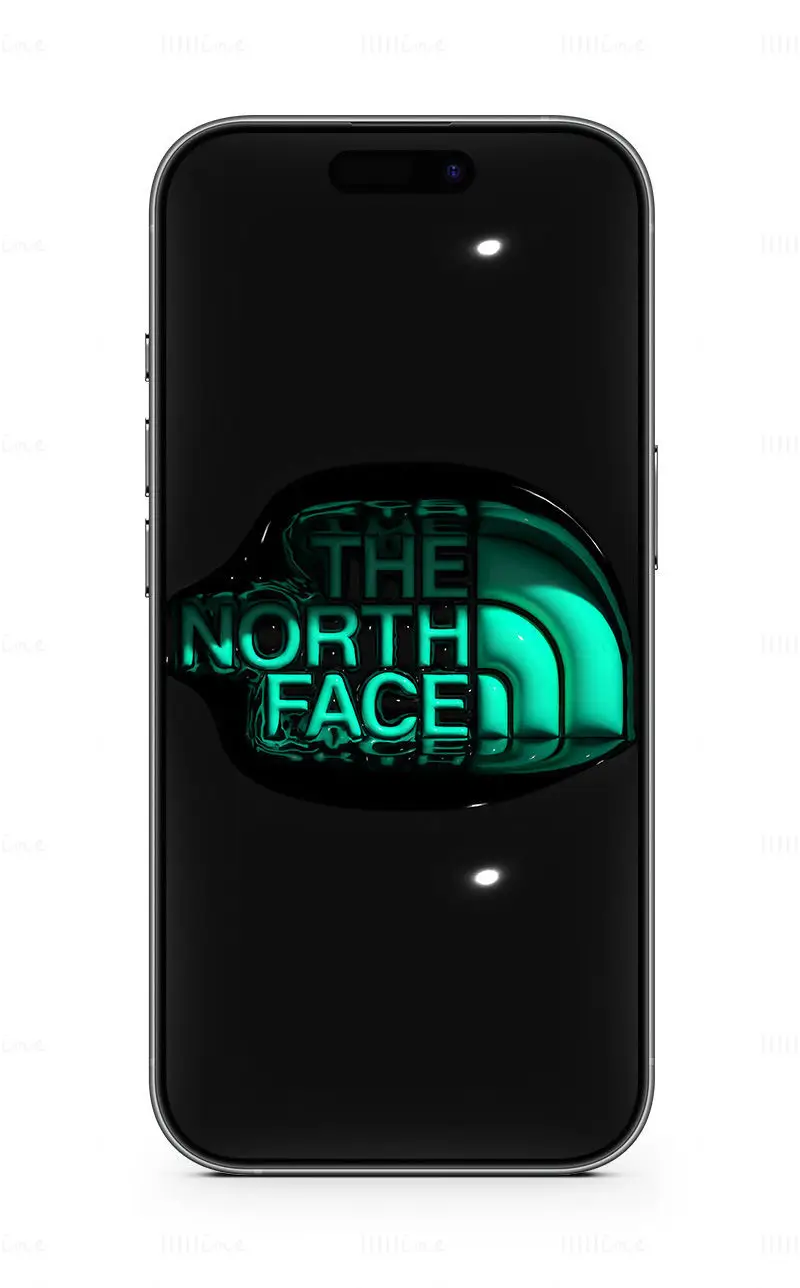 Imagine de fundal pentru telefon mobil cu logoul The North Face