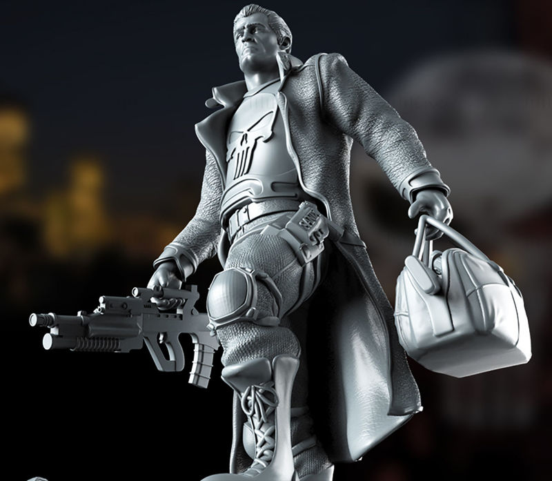 The Punisher Marvel 3D Model Ready to Print STL