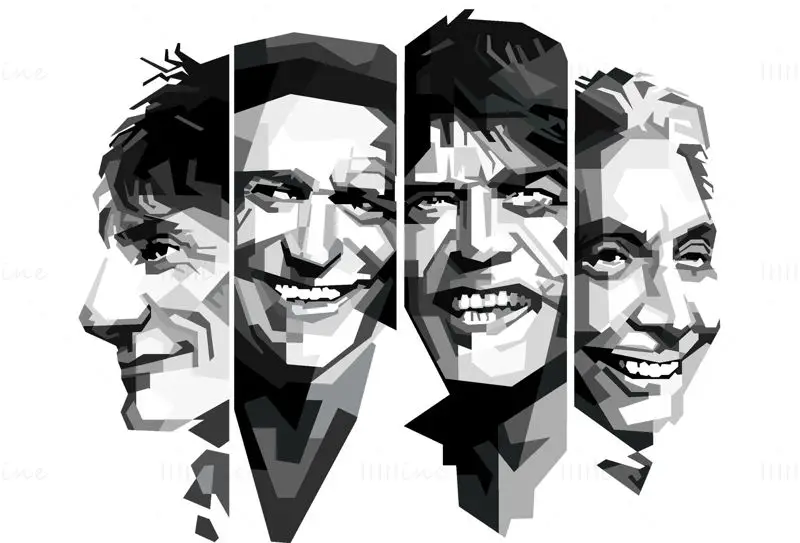 The Rolling Stones British Rock And Roll Vector Non Background