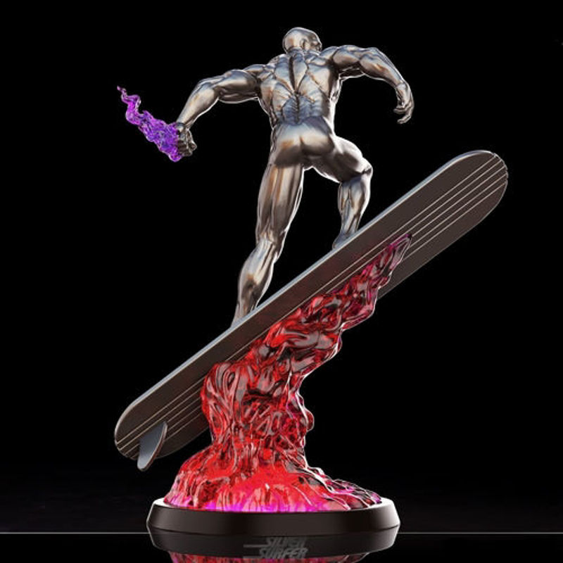 Het Silver Surfer Split en Keyed 3D-model Klaar om af te drukken 3D-afdrukmodel