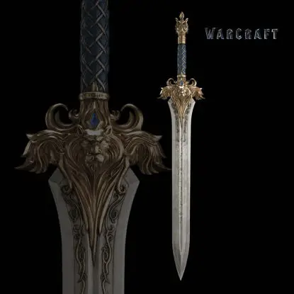 Het zwaard van koning LLane Warcraft 3D-printmodel STL