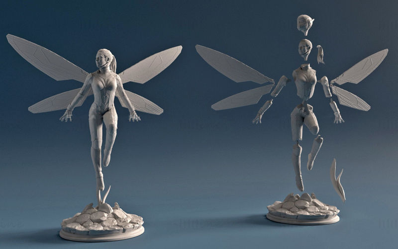 El modelo Wasp 3D listo para imprimir STL
