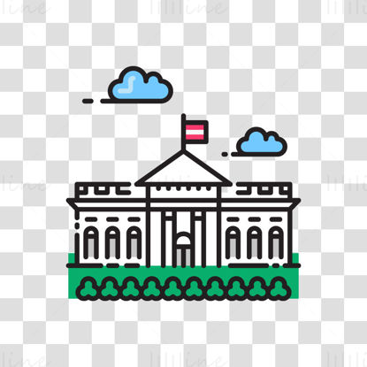 The White House vector illustration
