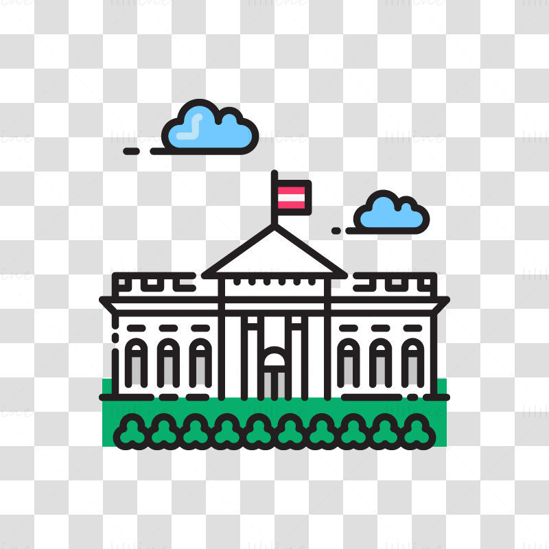 ホワイトハウスのベクトル図