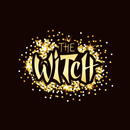 The witch. Vector illustration, lettering