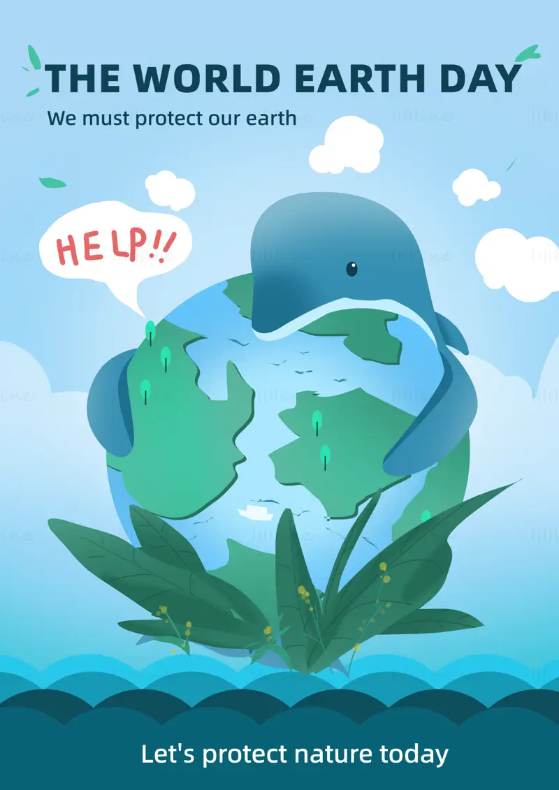 De Wereld Aarde Dag-poster