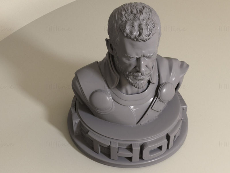 Thor busto modelo 3D pronto para imprimir STL