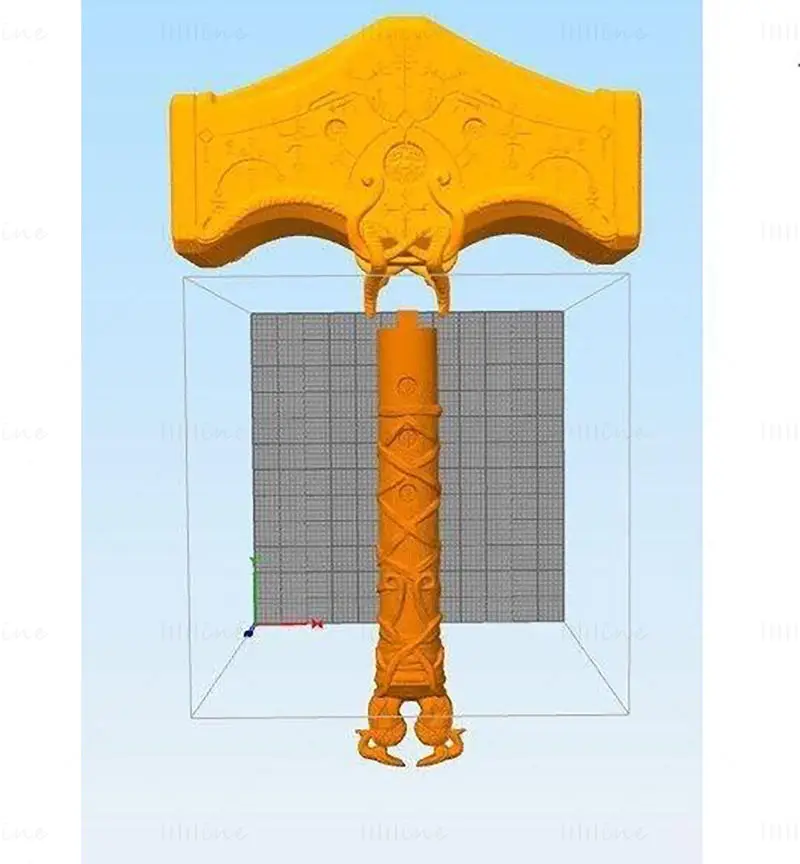 Thor Savaş Tanrısı Mjolnir 3D Baskı Modeli STL