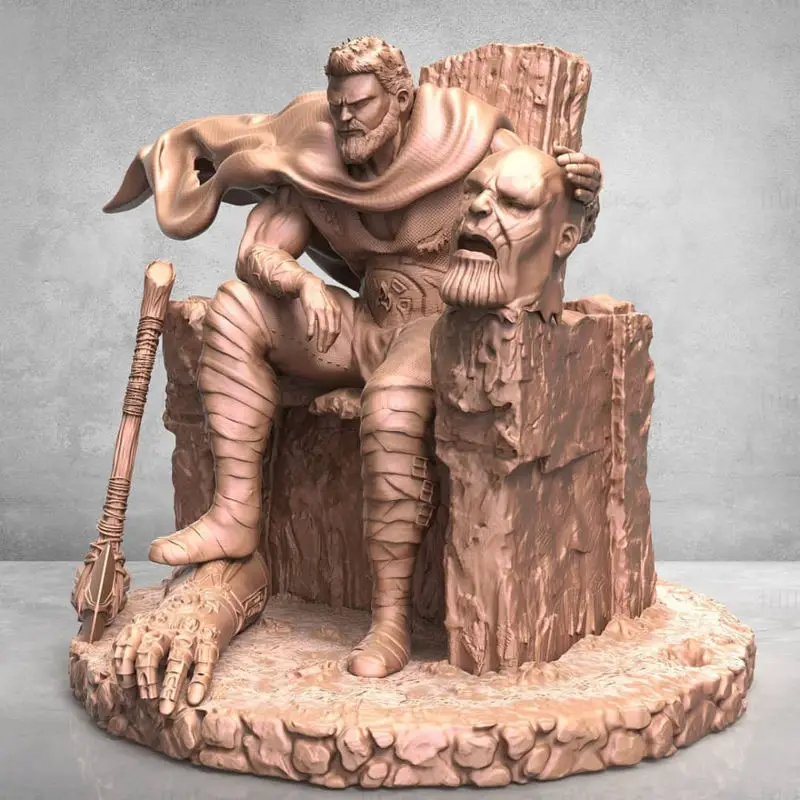 Thor in de troon 3D Print Model STL