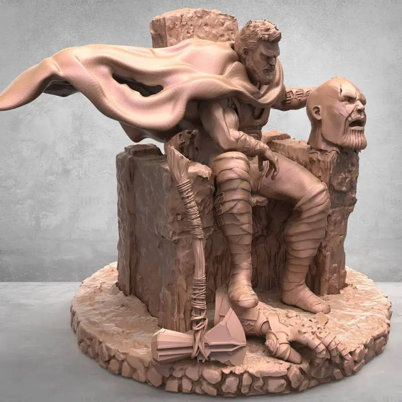 Thor in The Throne 3D-utskriftsmodell STL