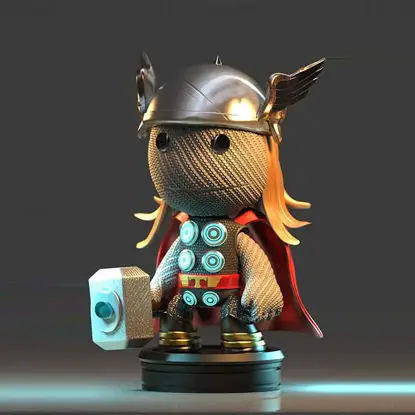 Thor (Little Big Planet) 3D-Druckmodell STL-Dateien