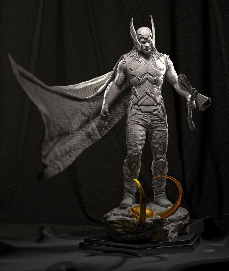 Thor Marvel Modelo 3D Pronto para Imprimir STL