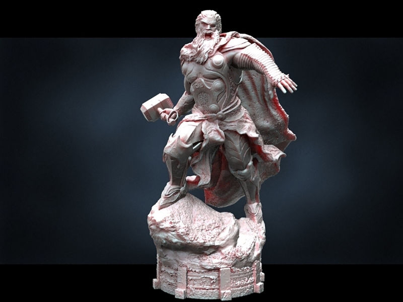Enøyde Thor Marvel-statuer 3D-modell Klar til å skrive ut STL