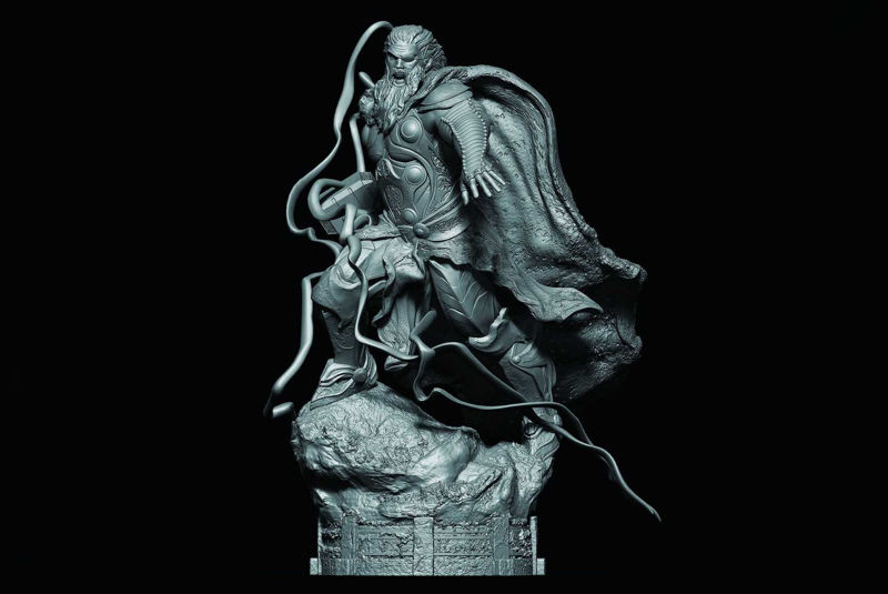 Enøyde Thor Marvel-statuer 3D-modell Klar til å skrive ut STL