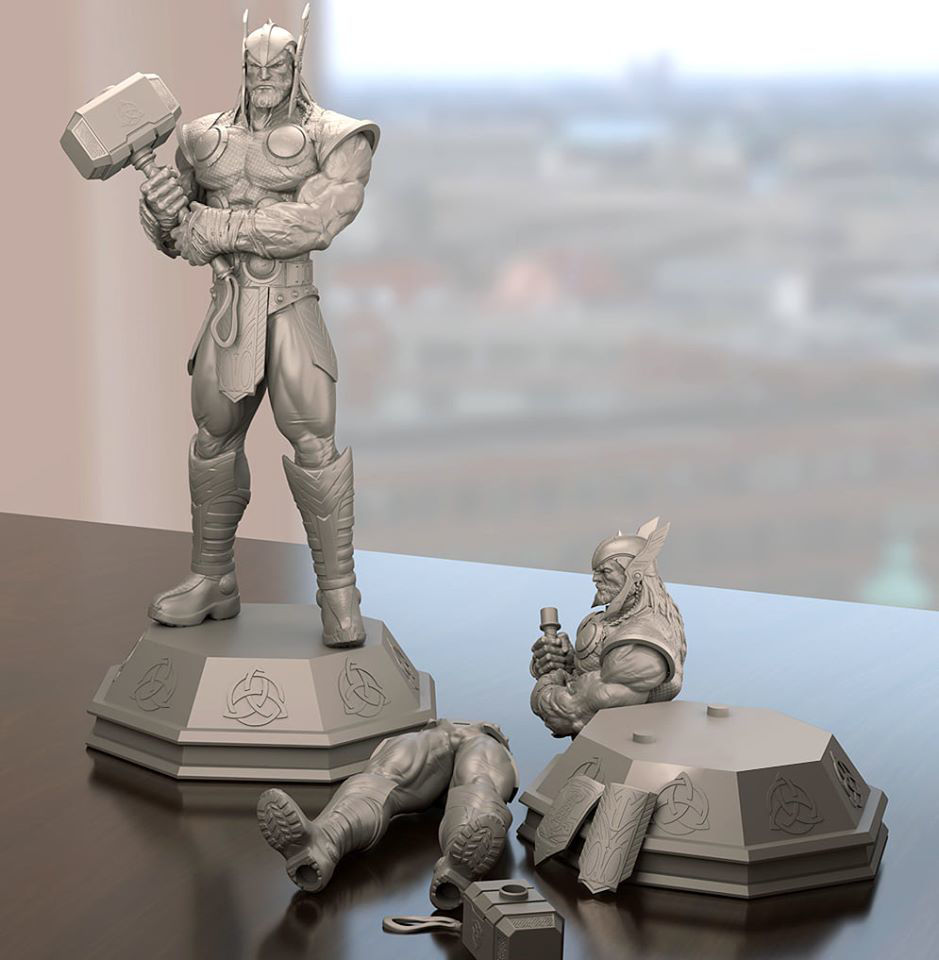 Thor Marvel Statues 3d Print Model