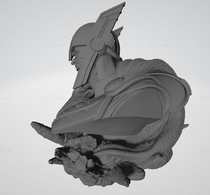 Thor Ragnarok Bust 3D Model Ready to Print STL