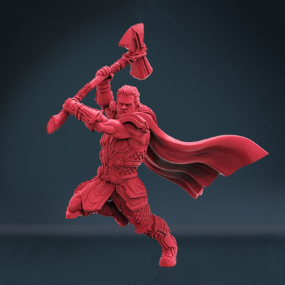 Thor Statues 3D Model gata de imprimat OBJ FBX STL