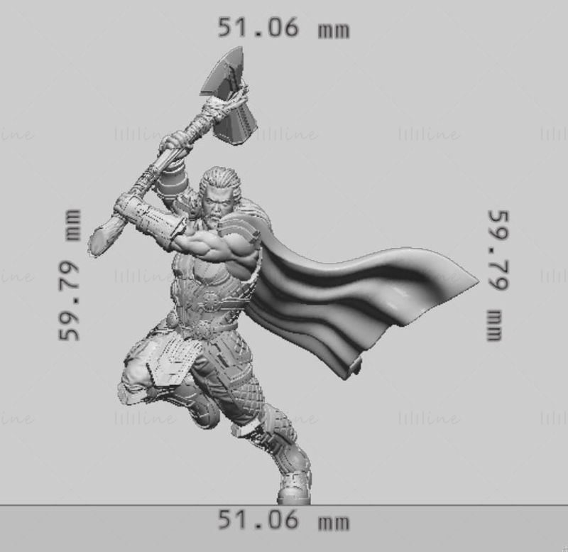 Thor Statues 3d Model Ready To Print Obj Fbx Stl