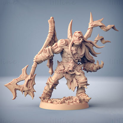 Throgar the Chainbreaker - Orc Barbarian Hero Modelo de impressão 3D STL