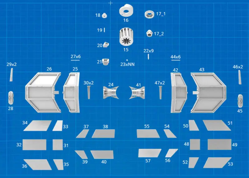 TIE Bomber - 3D-модель для печати по мотивам Звездных войн STL