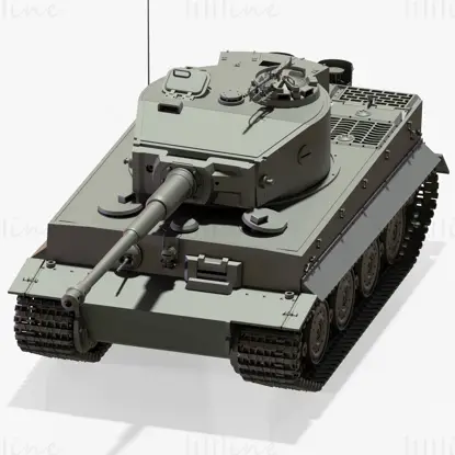 Modelo 3D del tanque tigre