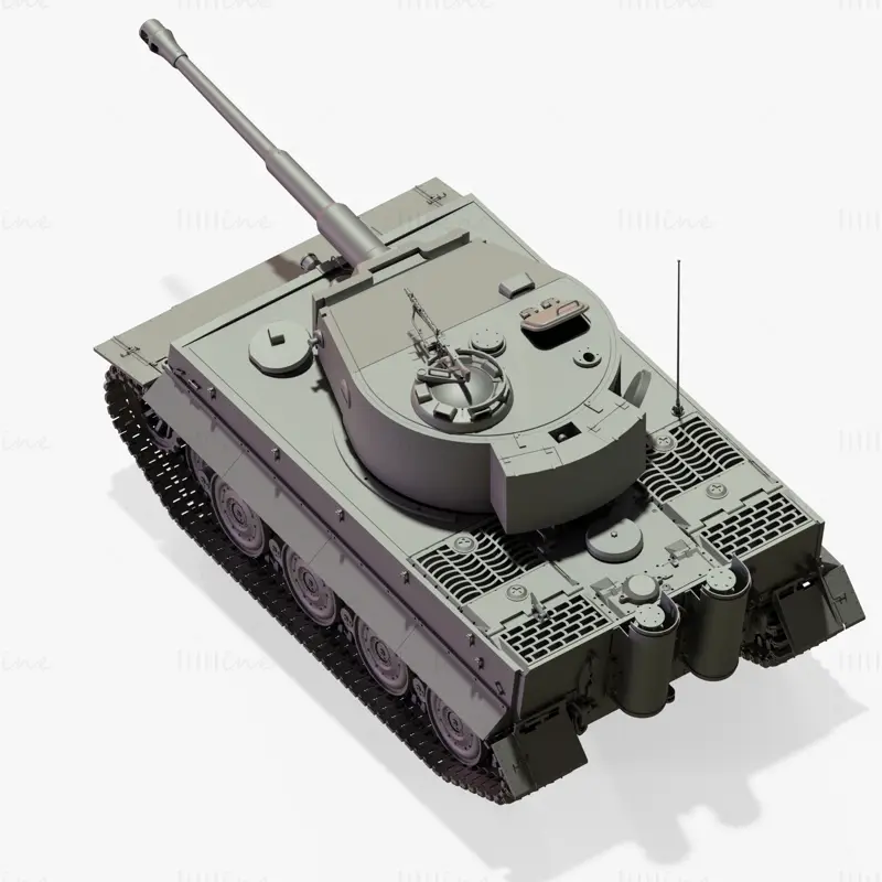 نموذج دبابة النمر ثلاثي الأبعاد