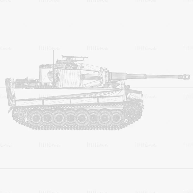 Modelo 3D do tanque tigre